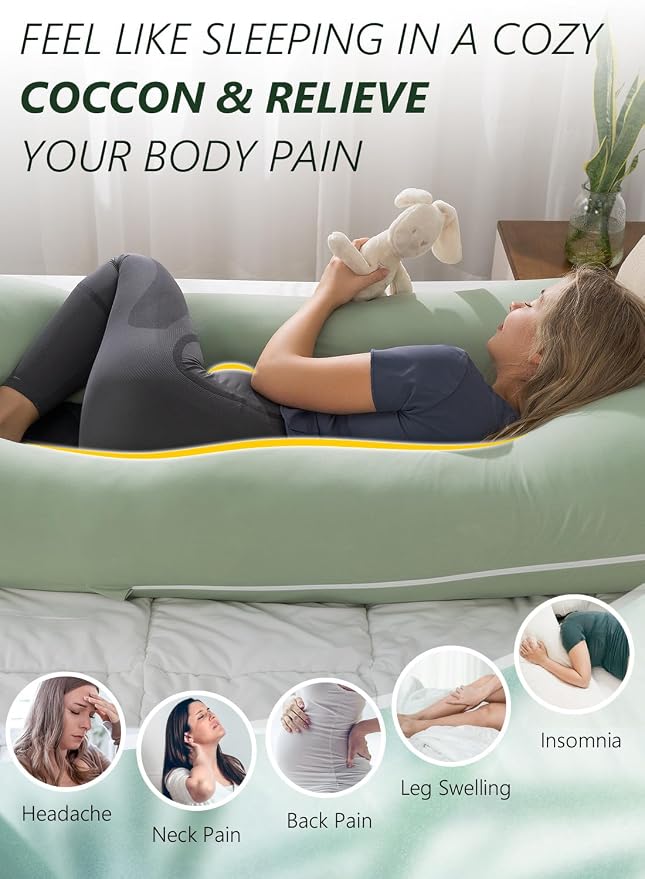 Meiz Pregnancy Pillows for Sleeping, Cooling Pregnancy Pillows, 60Inch - Image 5