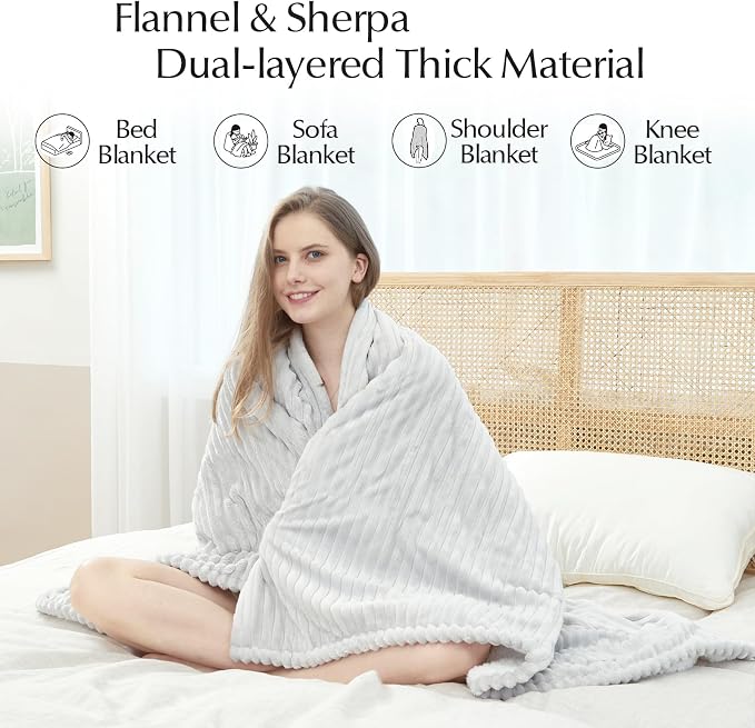 SNUGSUN Heated Blanket Throw Size, Soft and Cozy Electric Heating Blanket - Image 2