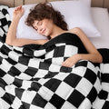 Black Checkered Weighted Blanket by BETU