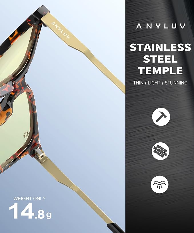 ANYLUV Blue Light Glasses for Men, Lightweight Computer Gaming Glasses - Image 5