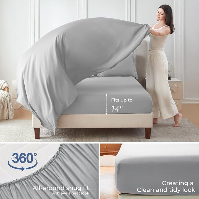Sasttie California King Comforter Set, 7 Pieces Cal King Bed in a Bag, Complete - Image 4