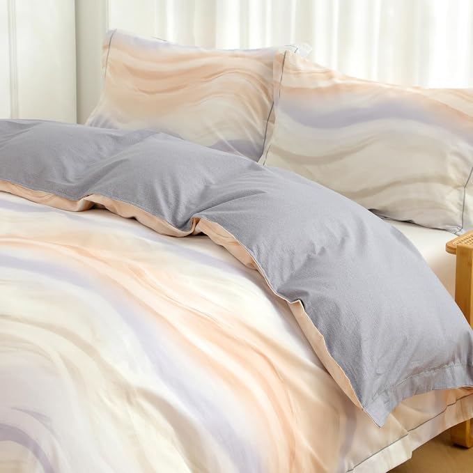 OAITE Duvet Cover Set Twin Size Floral Pattern Ultra Soft 100% Cotton Duvet - Image 2