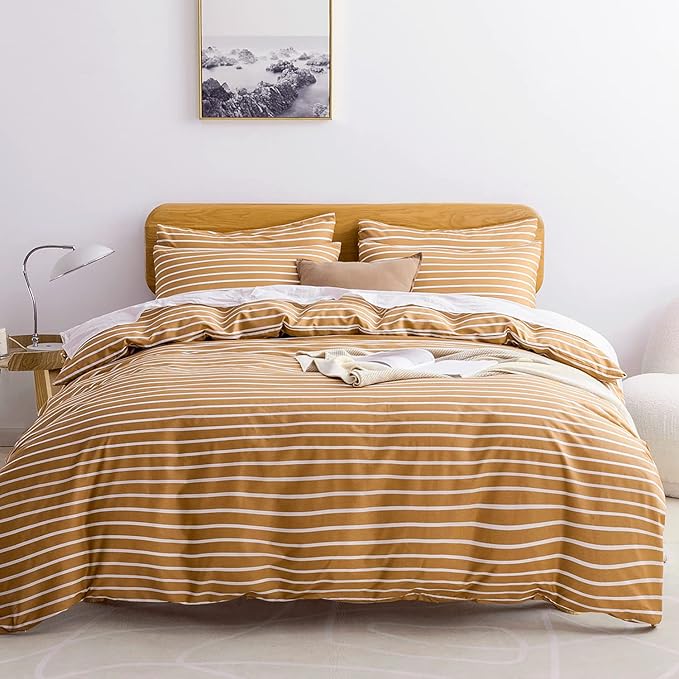 JELLYMONI King Duvet Cover Set, Cotton Duvet Cover 3 Pieces by JELLYMONI