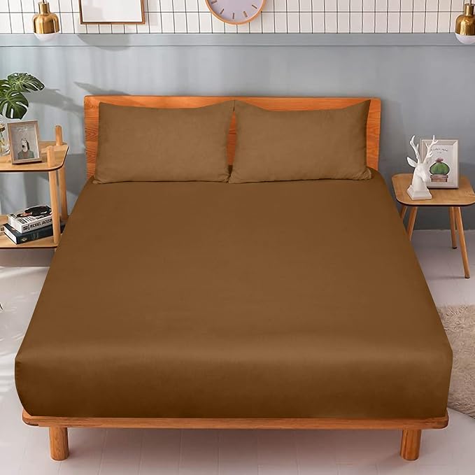 ROYALE LINENS 300 Thread Count 100% Long Staple Combed Cotton Fitted Sheet King - Image 9