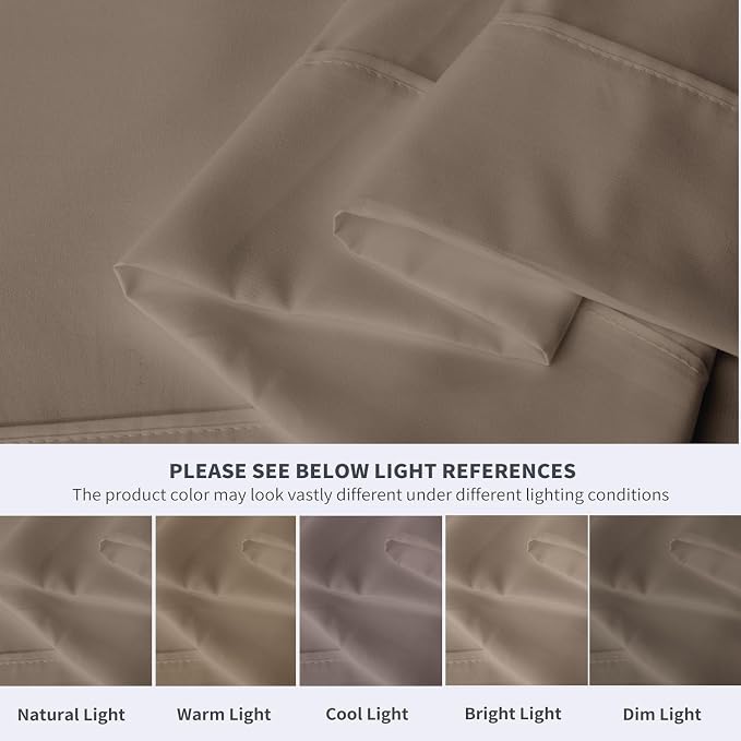 Maple&Stone Twin Flat Sheet 6 Pack, Premium Soft & Breathable, Brushed - Image 4