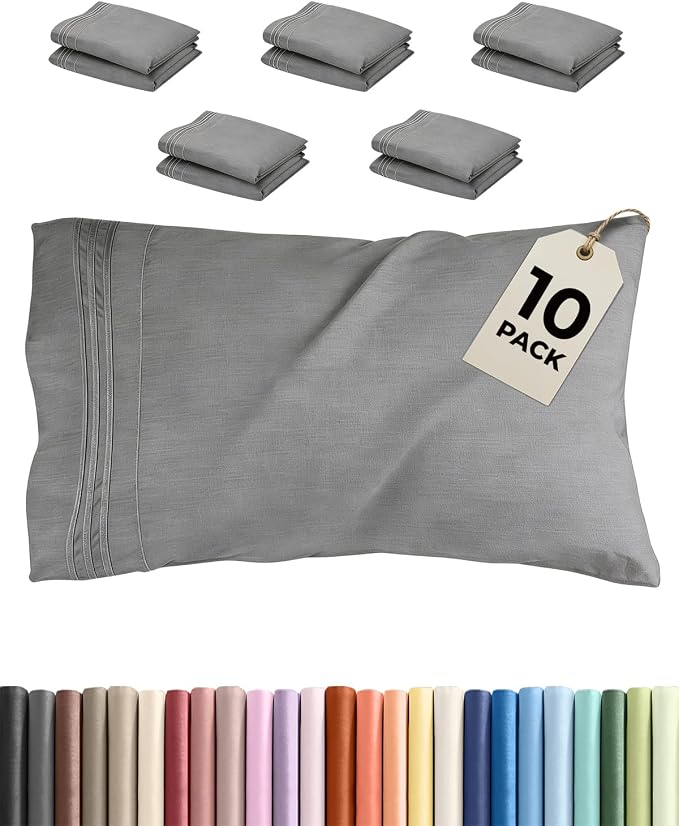 King Pillow Cases Set of 10 by CGKUnlimited