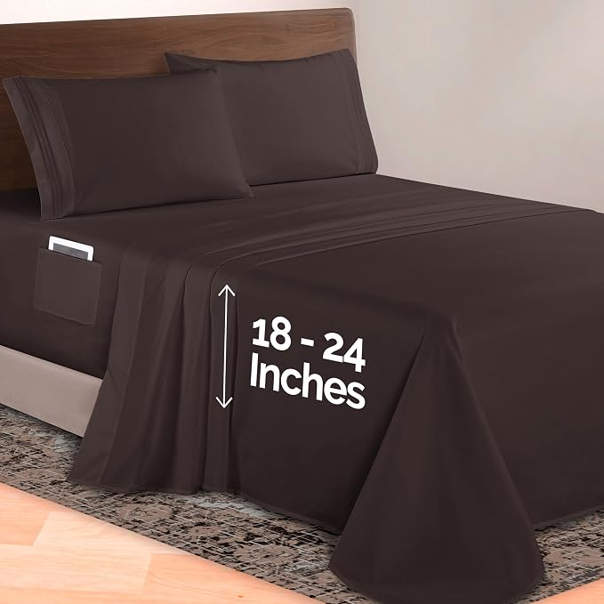 Elegant Comfort Luxurious 1500 Premium Hotel Quality Microfiber 4-Piece Sheet - Image 2