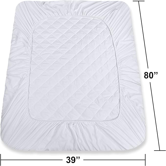 Utopia Bedding 2 Pack Quilted Fitted Mattress Pad, Twin XL Size, Elastic Fitted - Image 4
