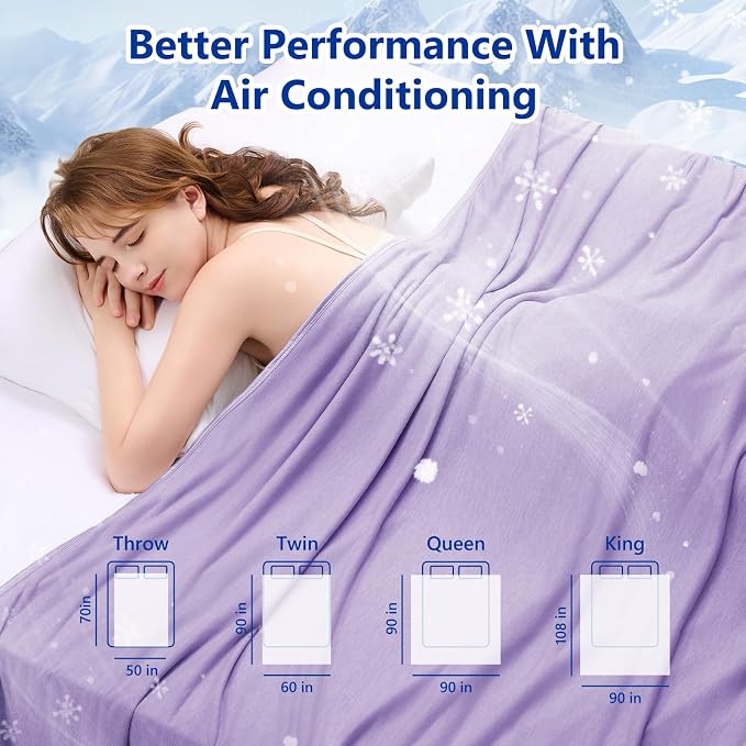 TOPCEE Cooling Blanketfor Night Sweats Absorbs Heat to Keep Adults, Children - Image 7
