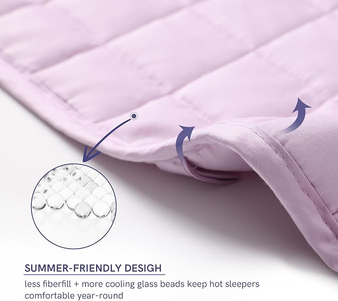 YnM Exclusive Weighted Blanket, Soothing Organic Long Stapled Cotton, Smallest - Image 4