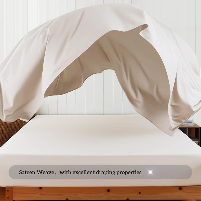 Cotton Flat Sheets Only, 600 TC 100% Cotton Flat Sheet Top Sheet Only, Twin - Image 9
