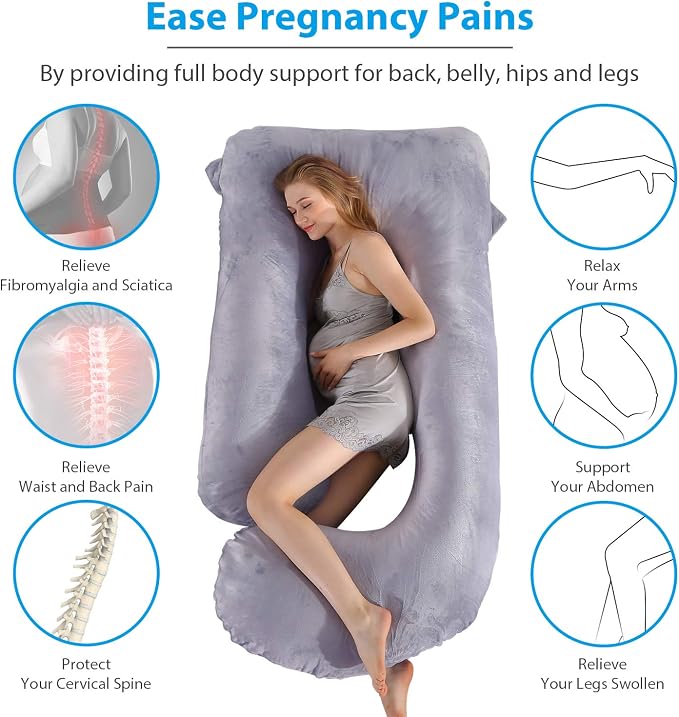 Victostar Pregnancy Pillow, 57 inches U Shaped Maternity Pillow - Image 4