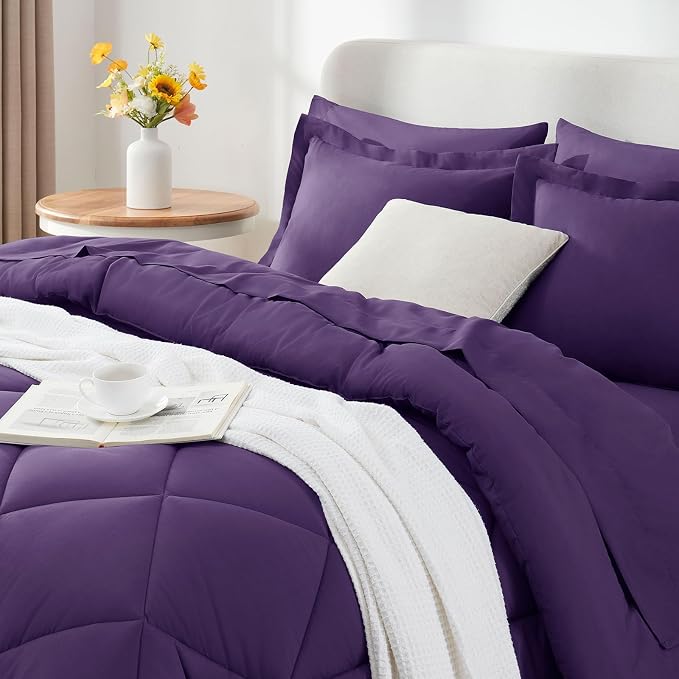 CozyLux Full Size Comforter Sets Purple - Image 9