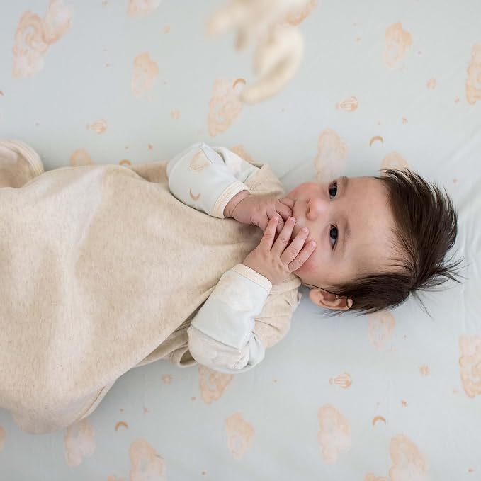 Burt's Bees Baby Essential Organic Cotton Fitted Crib Sheet, Breathable - Image 3