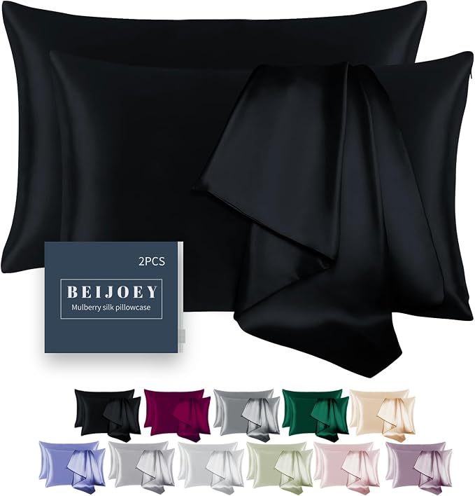100% Mulberry Silk Pillowcase 2 Pack by BEIJOEY
