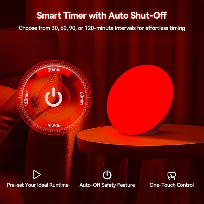 670nm Red Light Therapy Sleep Device & 10, 000 Lux Sun Lamp – Dual Function - Image 8