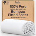 Bambaw King White Fitted Sheet Only, 100% Viscose Derived from Bamboo Sheet by Bambaw