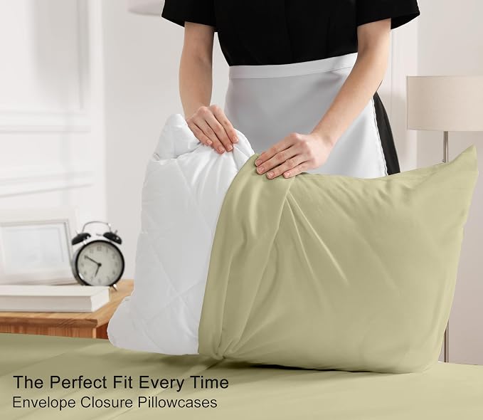 RUVANTI 100% Cotton Sheets – Twin XL Size Percale Bedding, Cooling & Breathable - Image 7