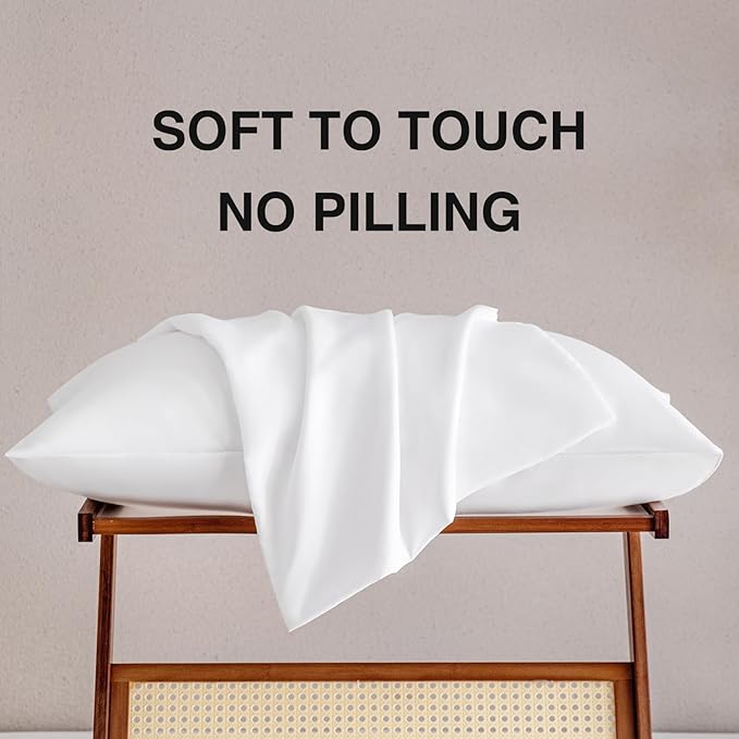 MINIPANDA White Pillow Cases Standard Size Set of 4 - Image 5