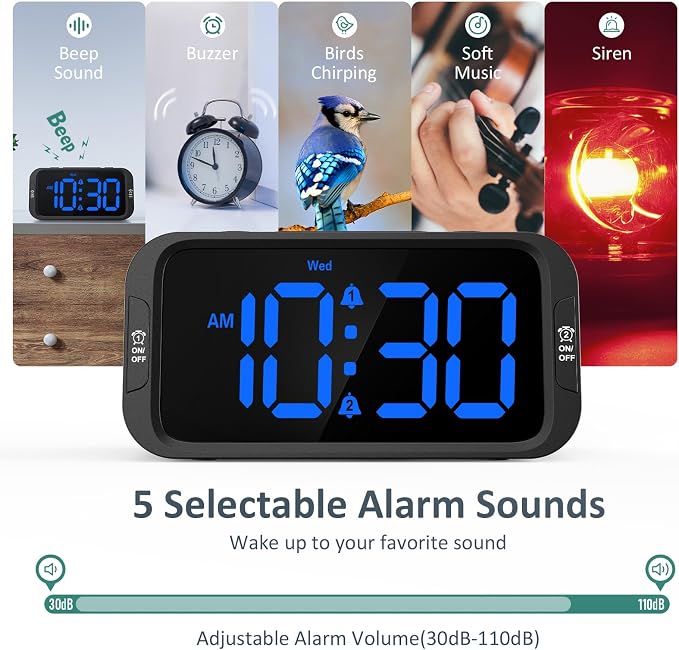 Odokee Digital Dual Alarm Clock - Image 4