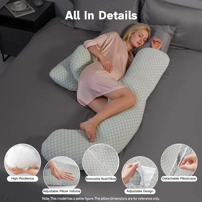 Pregnancy Pillow, SEEDNUR Full Body Maternity Pillow Support - Image 5