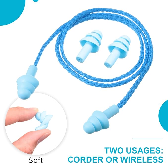 Tondiamo 200 Pairs Ear Plugs Reusable Silicone Earplugs - Image 3