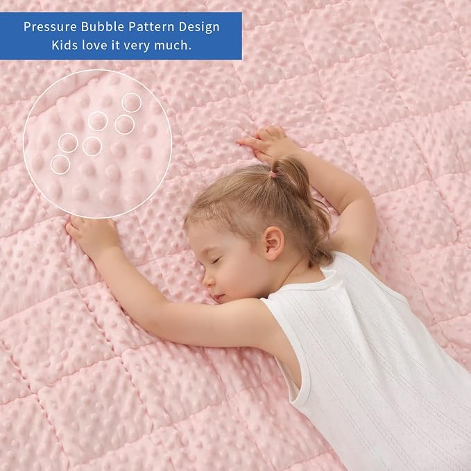Kids Weighted Blanket Twin 5lbs Breathable Soft Minky Weighted Throw Blanket - Image 4