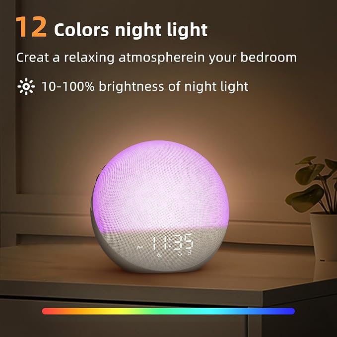 Sunrise Alarm Clock White Noise Machine: Natural Wake Up Light - Image 8