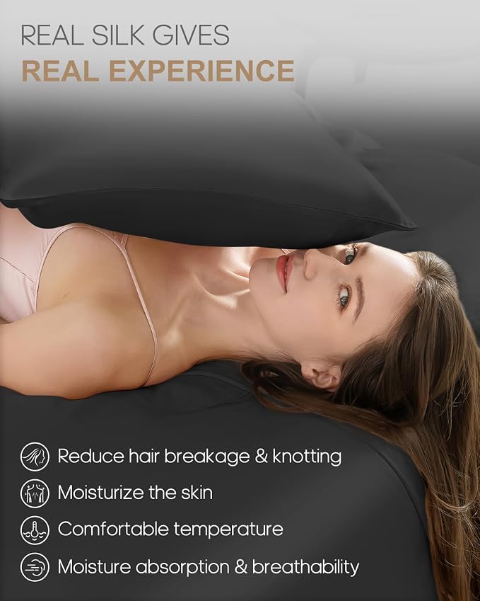 THXSILK 100% Pure Mulberry Silk Pillowcase - Image 3