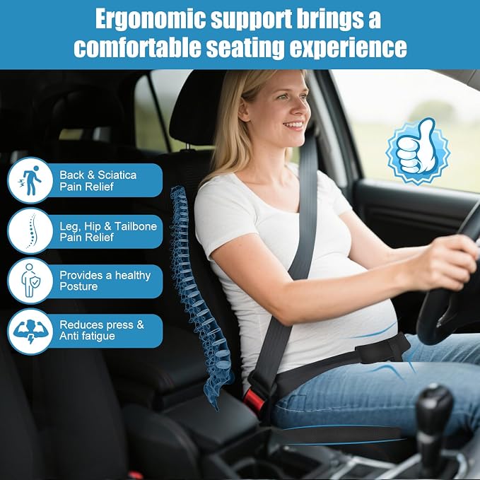 Car Seat Cushion for Pregnant Drivers and Passengers, NHTSA Recommended Prevent - Image 5