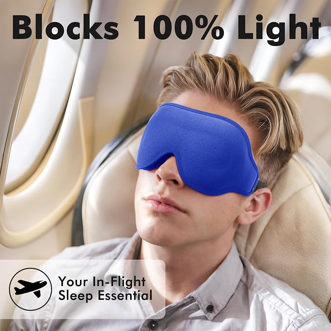 Weighted Eye Mask for Sleeping, 3D Contoured Sleep Mask Blackout - Image 5