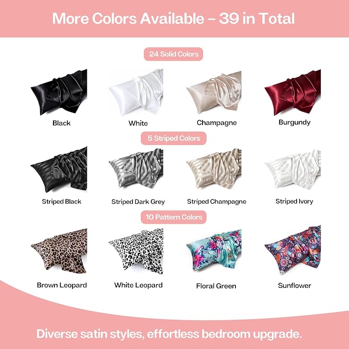 MR&HM Satin Body Pillow Cover, Soft and Breathable Body Pillow Case - Image 7