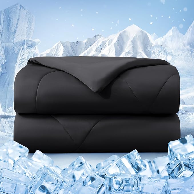 Cooling Comforter King Size, Double-Sided Cold Tech Fabric Quilted Bed by bedsmile