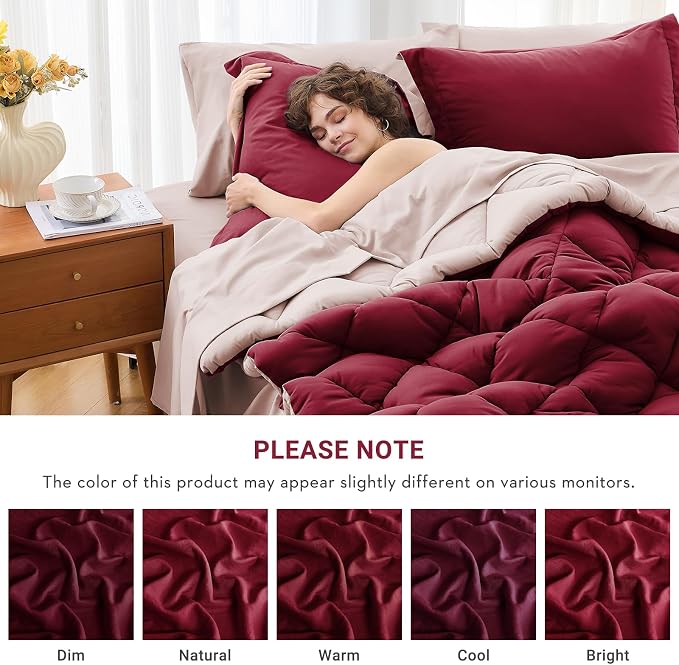 MUXHOMO 5 Pieces Twin XL Comforter Set, Reversible Bed in a Bag Twin XL Size - Image 4