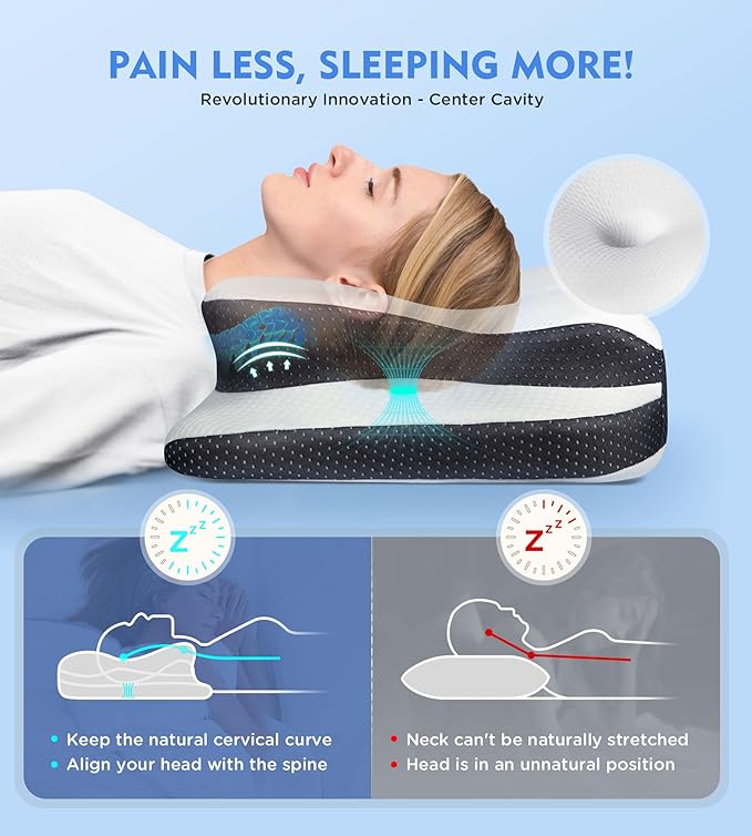 Osteo Sustained Cervical Health Neck Pillow, Contour Zoned Design Ergonomic - Image 2