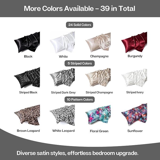 MR&HM Satin Body Pillow Cover, Soft and Breathable Body Pillow Case - Image 8