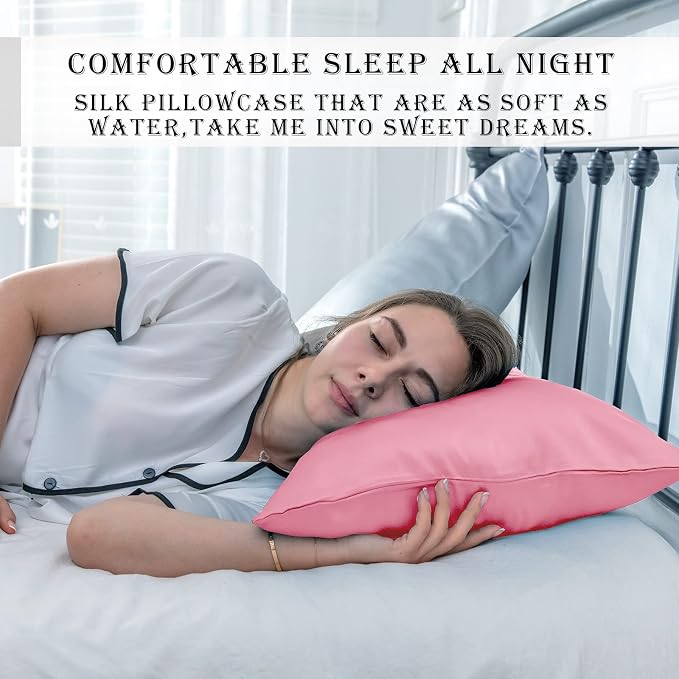 Silk Pillow Cases 2 Pack Soft Breathable and Sliky King Size Pillow Cases Set - Image 6
