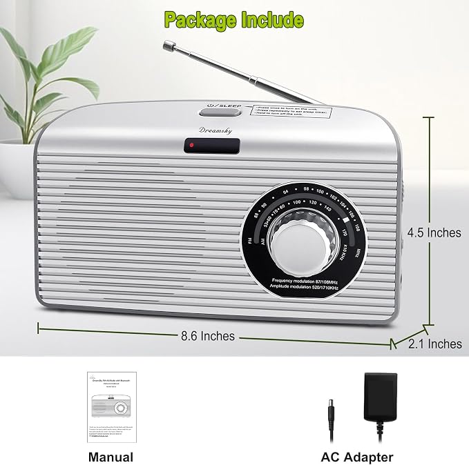 DreamSky Bluetooth Speaker Radio Sleep Timer, Hi-Fi Clear Extra Loud Sound - Image 8
