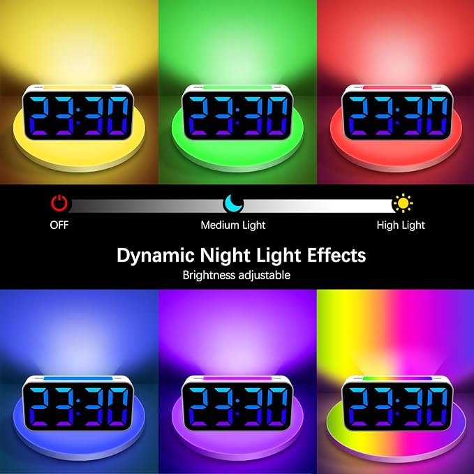 Topski Loud Alarm Clocks for Bedrooms Heavy Sleepers, Digital Bedside Clock - Image 2