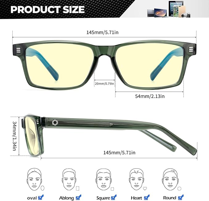 ANYLUV Blue Light Glasses Men Woman, Eye Strain Relief Eye Protection - Image 4