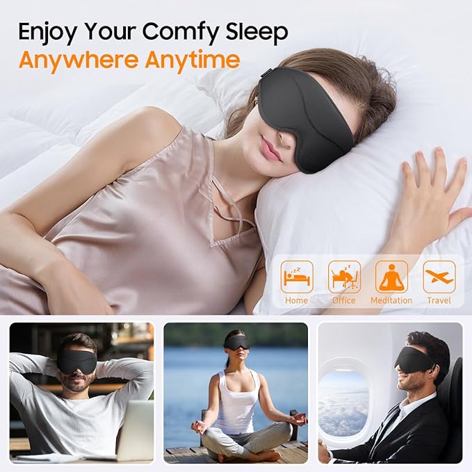 Sleep Mask, Premium Eye Mask for Sleeping, Total Blackout, Super Soft Comfort - Image 6