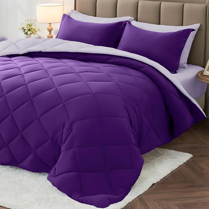 MUXHOMO 7 Pieces Oversized Queen Comforter Set, Reversible Bed in a Bag by MUXHOMO