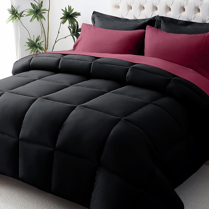 JOLLYVOGUE King Comforter Set, Ultra-Soft Bed in a Bag King Size 7 Pieces by JOLLYVOGUE
