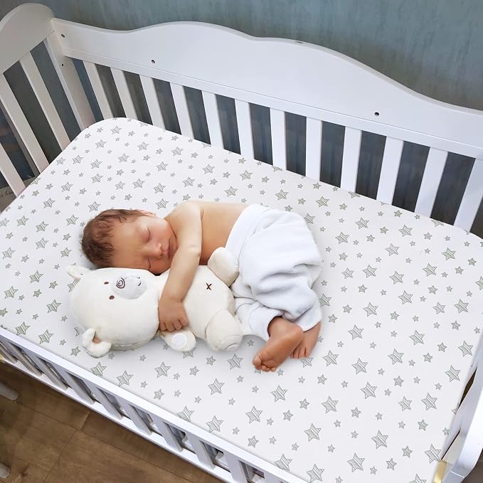 Crib Sheets for Boys or Girls 2 Pack, Fitted Crib Sheet for Standard Size Crib - Image 2