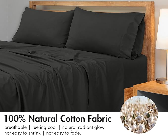 Royale Linens 300 Thread Count 100% Long Staple Combed Cotton Flat Sheet - Image 4