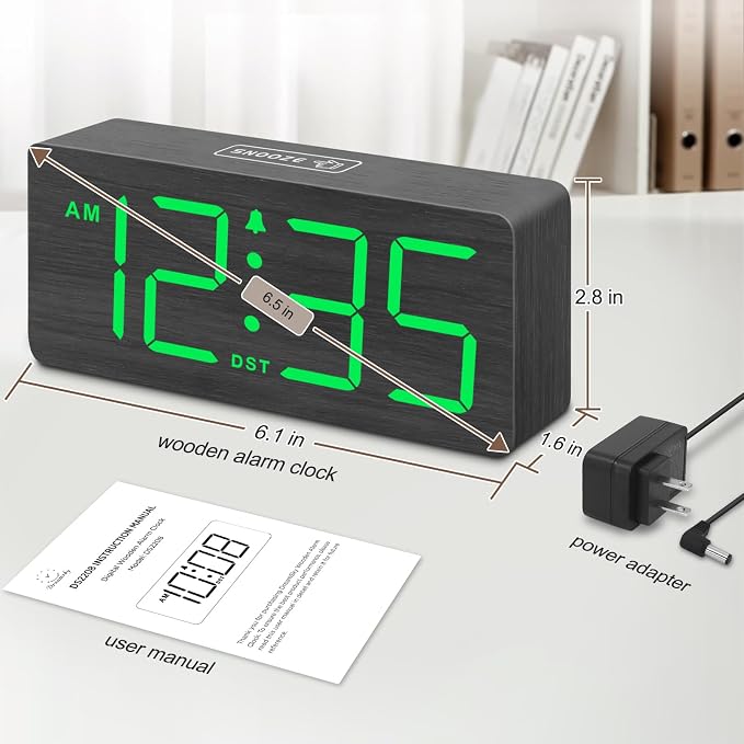 DreamSky Wooden Digital Alarm Clock - Image 6