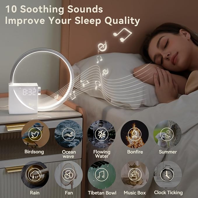 Vivilumens Sunrise Digital Alarm Clock, Sleep Aid Timer - Image 4