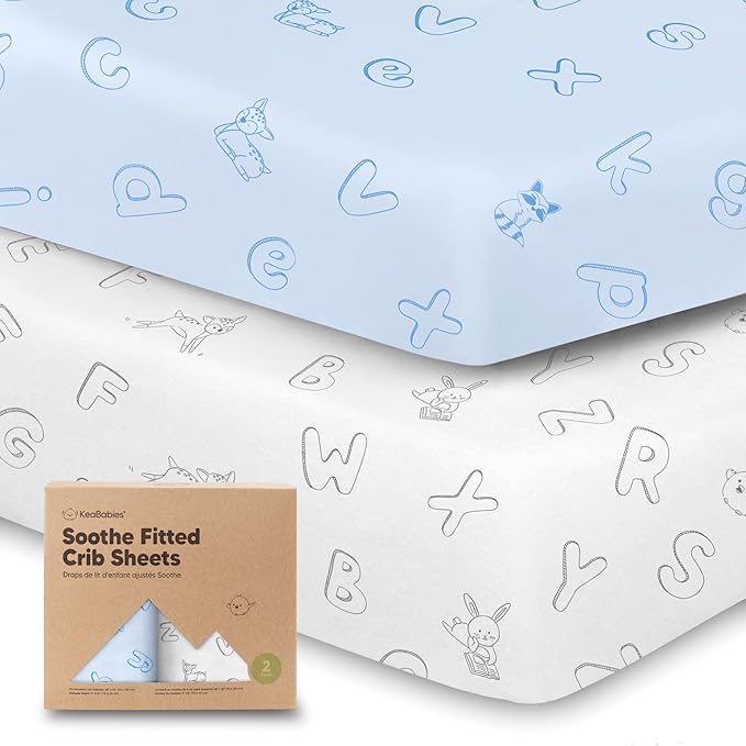 KeaBabies 2-Pack Organic Crib Sheets by KeaBabies