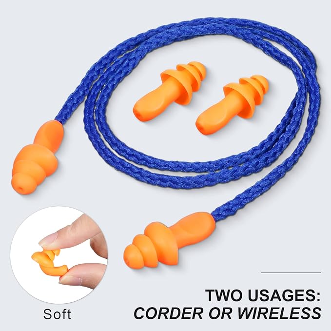 Tondiamo 200 Pairs Ear Plugs Reusable Silicone Earplugs - Image 2