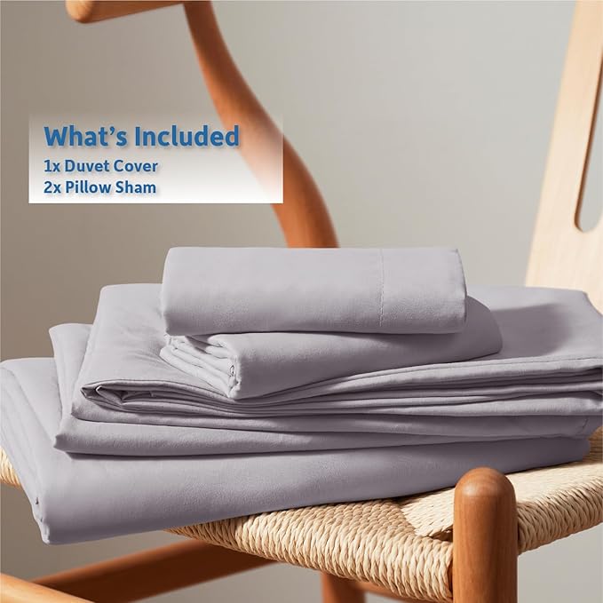 Nestl Grey Lavender Duvet Cover Full Size - Image 9